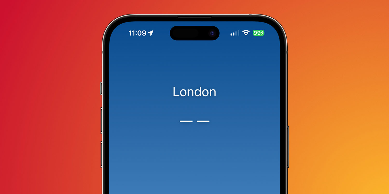 Apple Weather app down | iPhone app shown